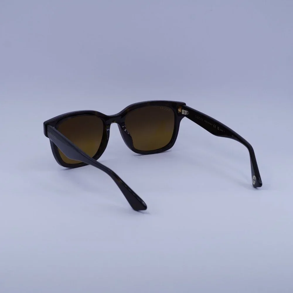 Gucci GG1639SA 002 Sunglasses Havana Square Frame, Brown Lenses - Picture 6 of 11